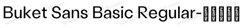Buket Sans Basic Regular字体转换